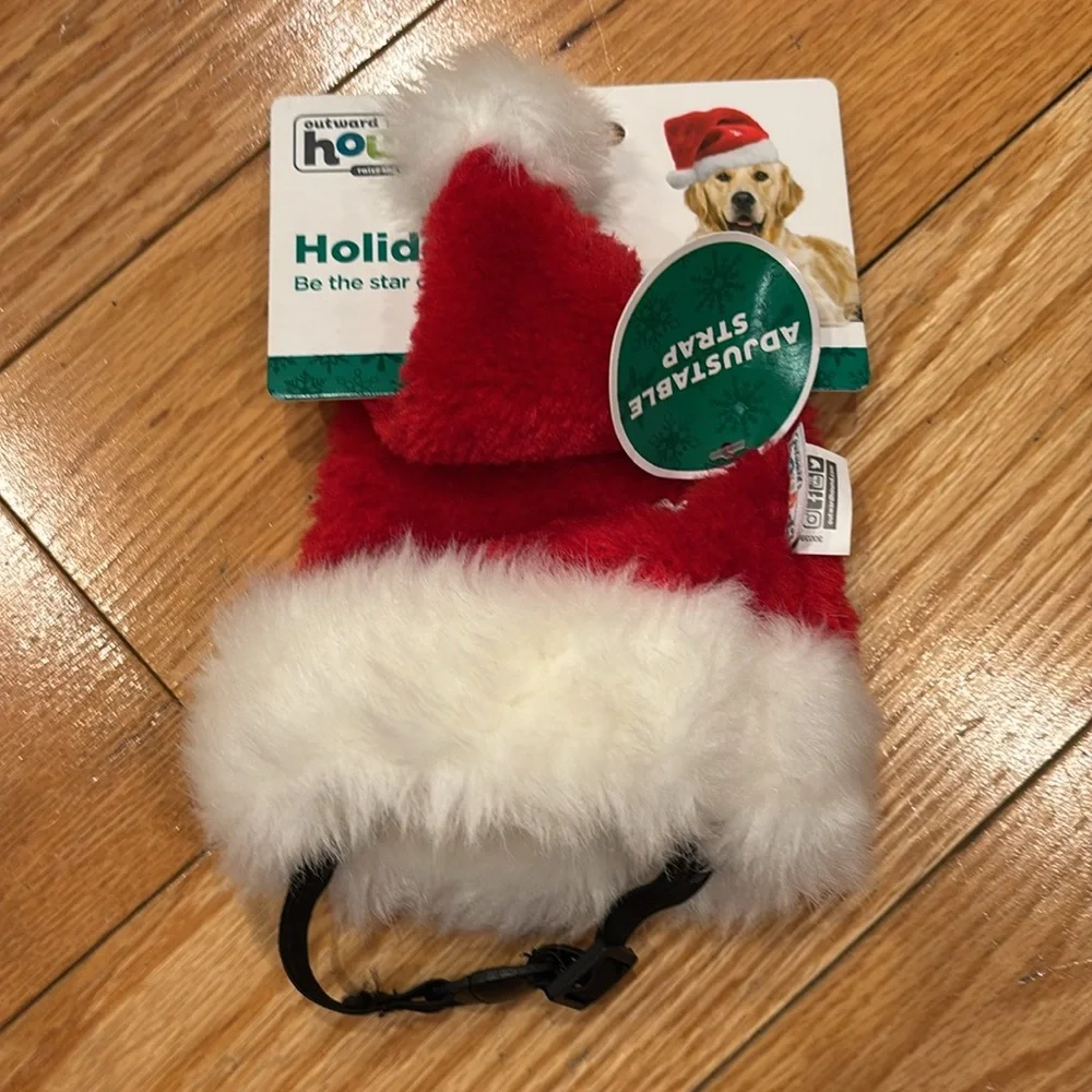 CHRISTMAS STOCKING AND SANTA HAT & BOW TIE/COLLAR PET BUNDLE